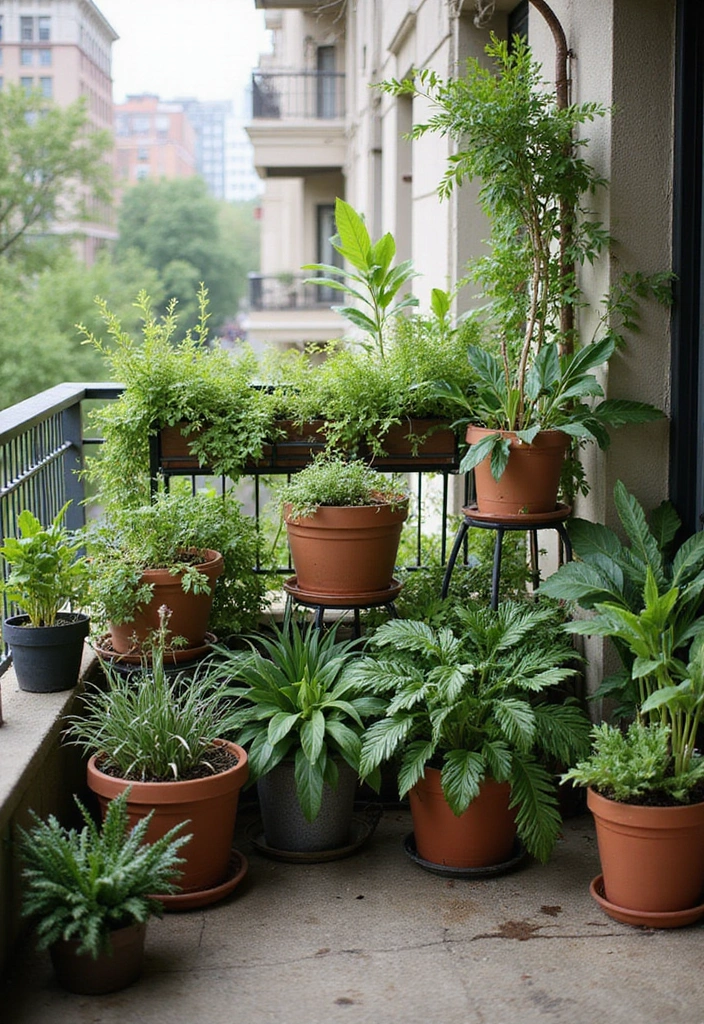 12 Balcony Garden Ideas for Green Living - 7. Decorative Plant Stands