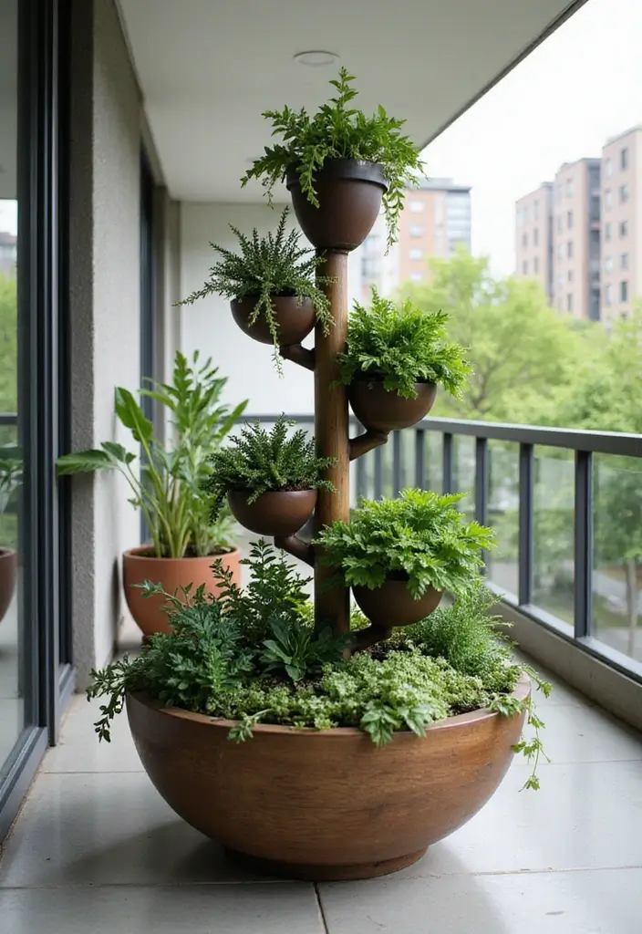 12 Balcony Garden Ideas for Green Living - 8. Use Multitasking Planters