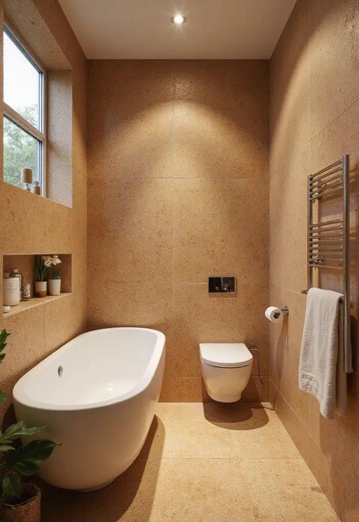 12 Bathroom Tiles Design Ideas for a Luxe Look - 12. Cork Tiles