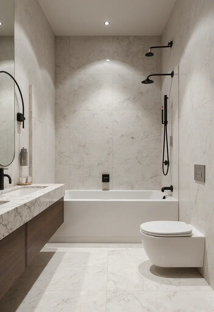 12 Bathroom Tiles Design Ideas for a Luxe Look - 3. Natural Stone Tiles