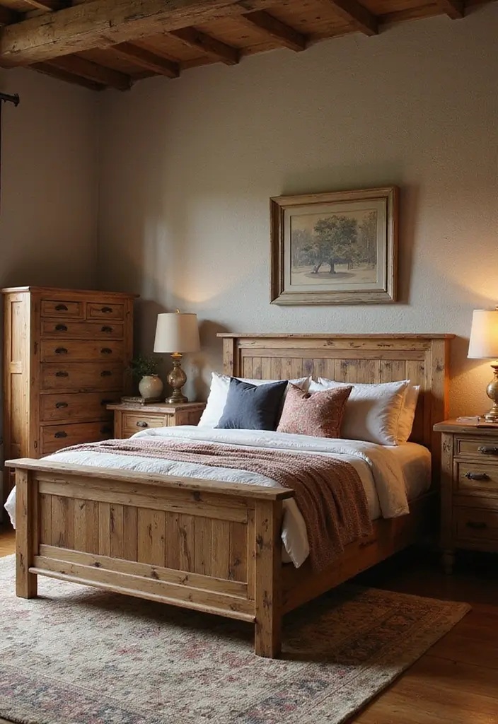 12 Best Bedroom Furniture Sets for Every Style - 2. Rustic Reclaimed Wood Set