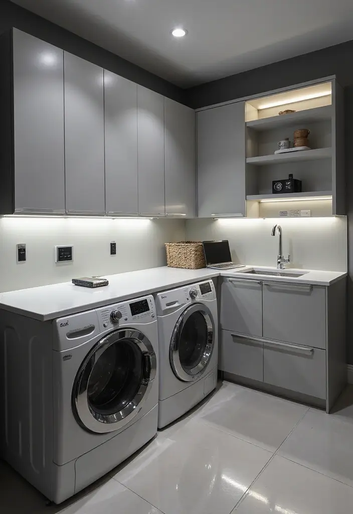 12 Best Laundry Room Cabinets for Storage - 11. Smart Technology Cabinets