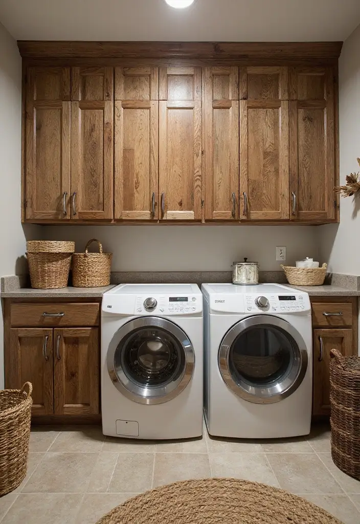 12 Best Laundry Room Cabinets for Storage - 2. Reclaimed Wood Designs