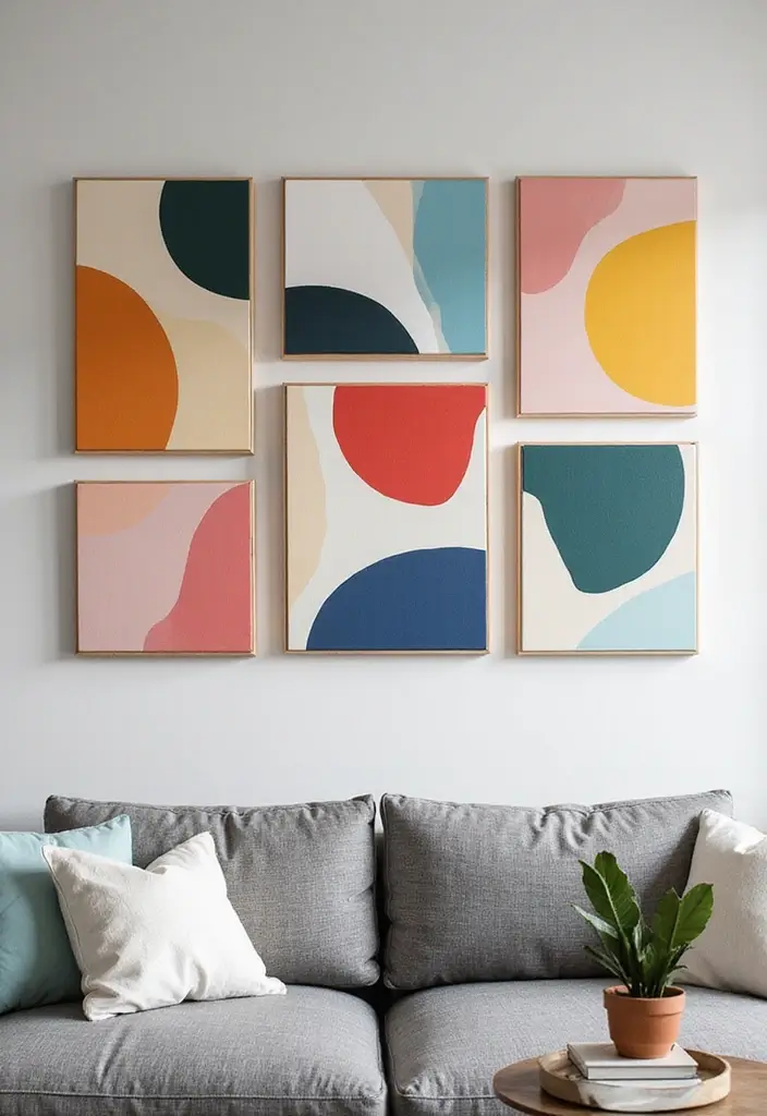12 Canvas Wall Art Picks for Modern Homes - 2. Abstract Shapes