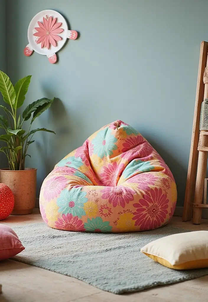 12 Comfortable Living Room Chairs for Relaxation - 10. Bean Bag Chair