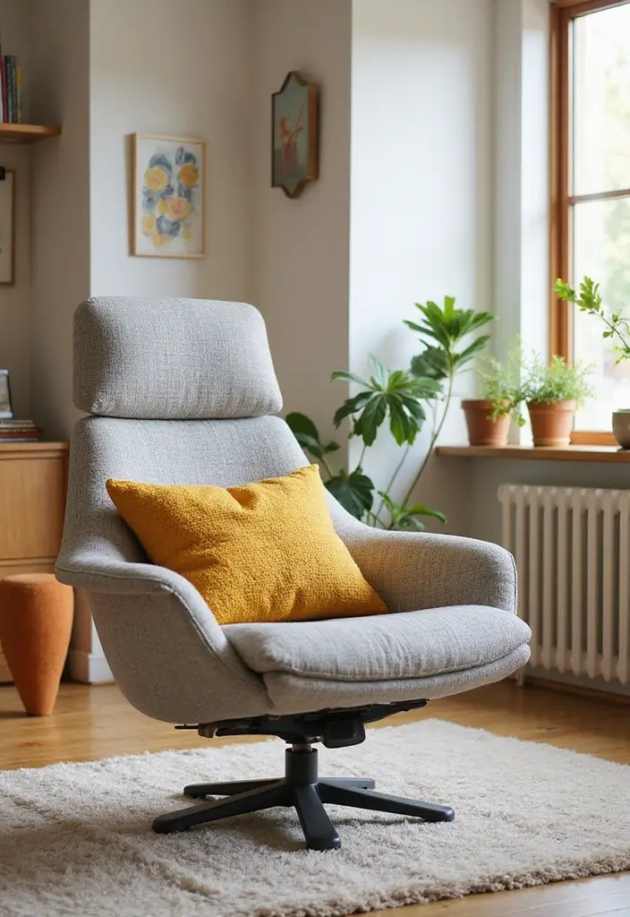 12 Comfortable Living Room Chairs for Relaxation - 7. Swivel Chair