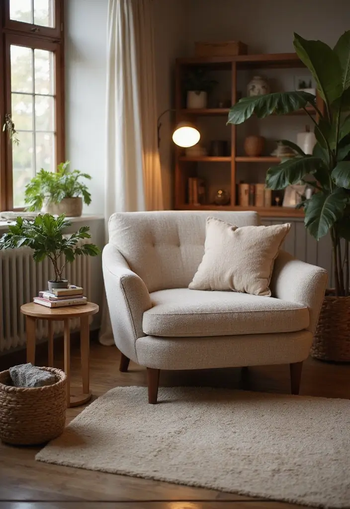 12 Comfortable Living Room Chairs for Relaxation - 8. Upholstered Lounge Chair