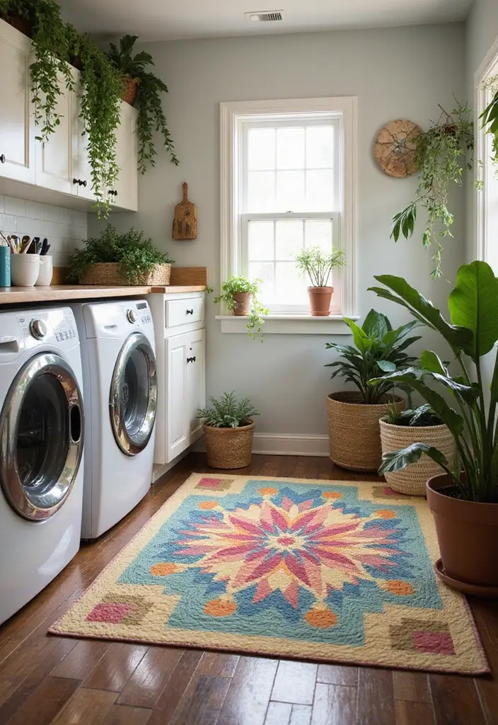 12 Cozy Laundry Room Rug Ideas - 11. Quilted Rugs