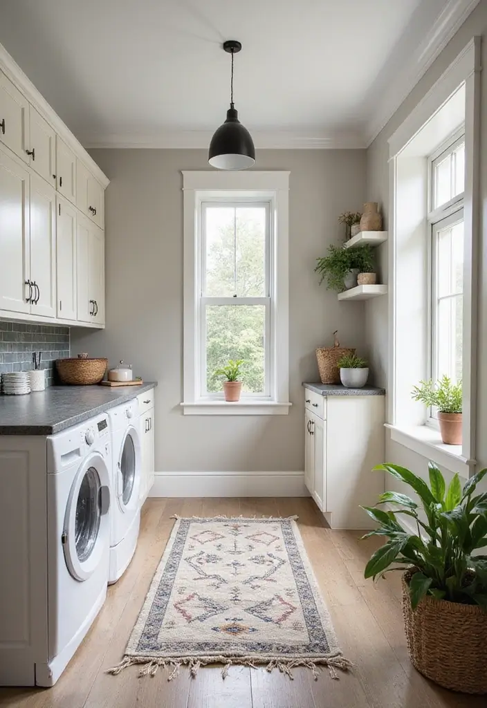 12 Cozy Laundry Room Rug Ideas - 12. Custom-Made Rugs