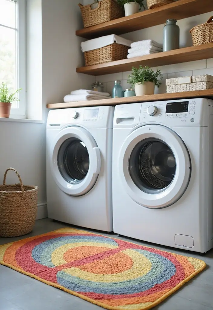 12 Cozy Laundry Room Rug Ideas - 3. Washable Kitchen Mats