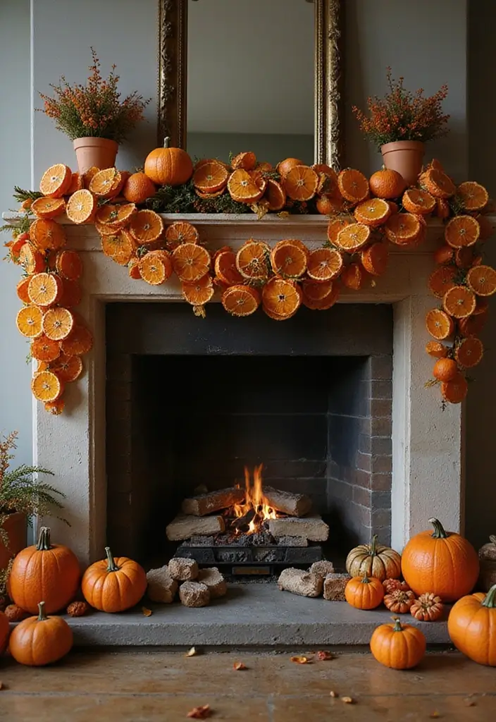 12 Easy Fall Decor DIY Projects - 4. Dried Orange Slice Garland