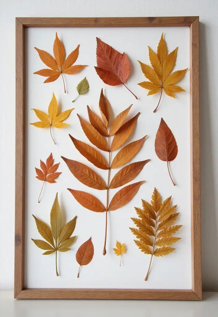 12 Easy Fall Decor DIY Projects - 5. Leafy Wall Art