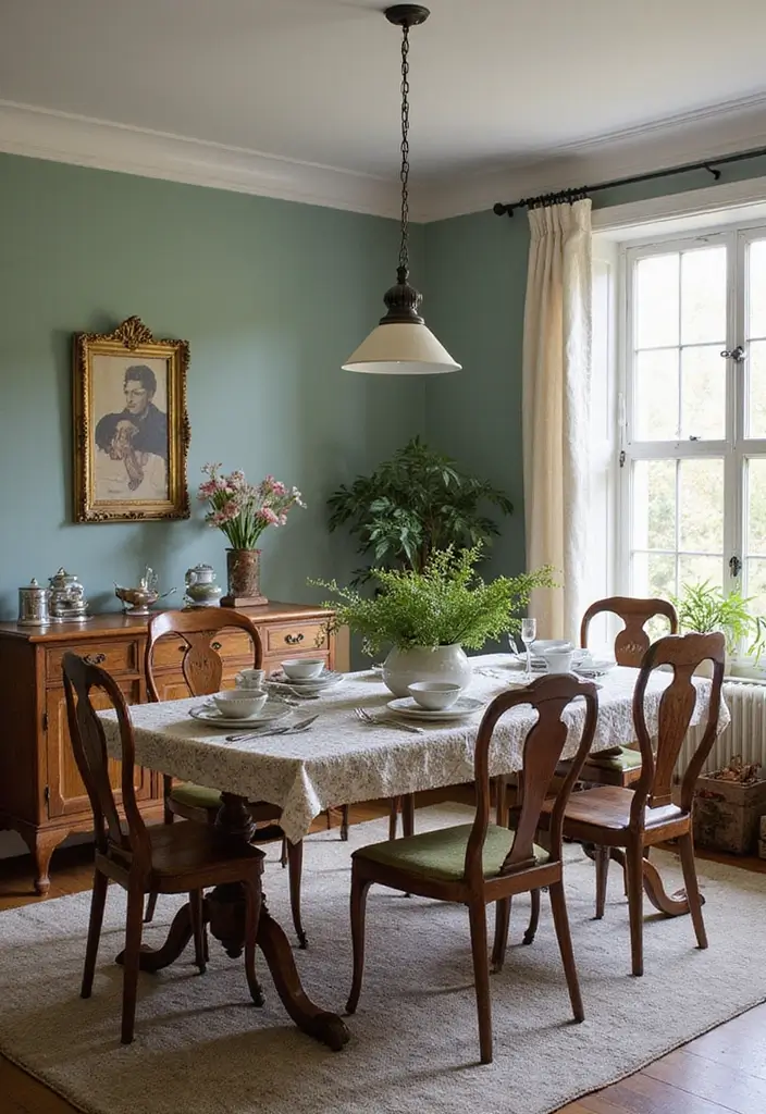 12 Elegant Dining Room Sets for Every Home - 10. Vintage Finds and Antiques