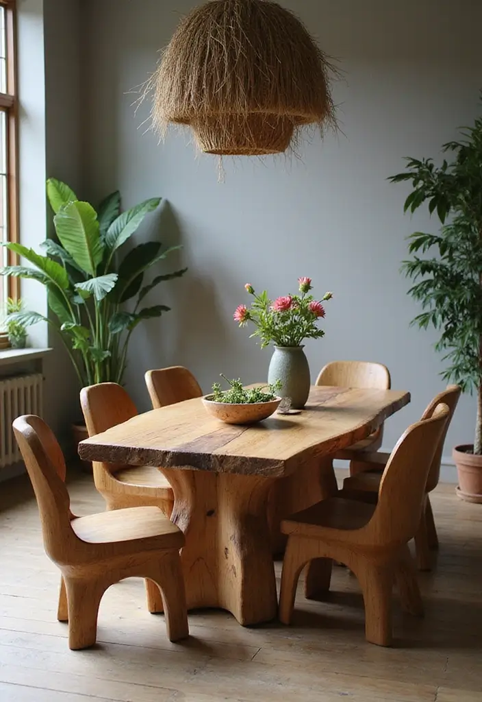 12 Elegant Dining Room Sets for Every Home - 8. Nature-Inspired Decor