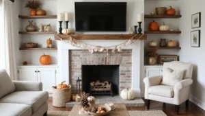 12 Fall Decor Fireplace Mantel Inspirations