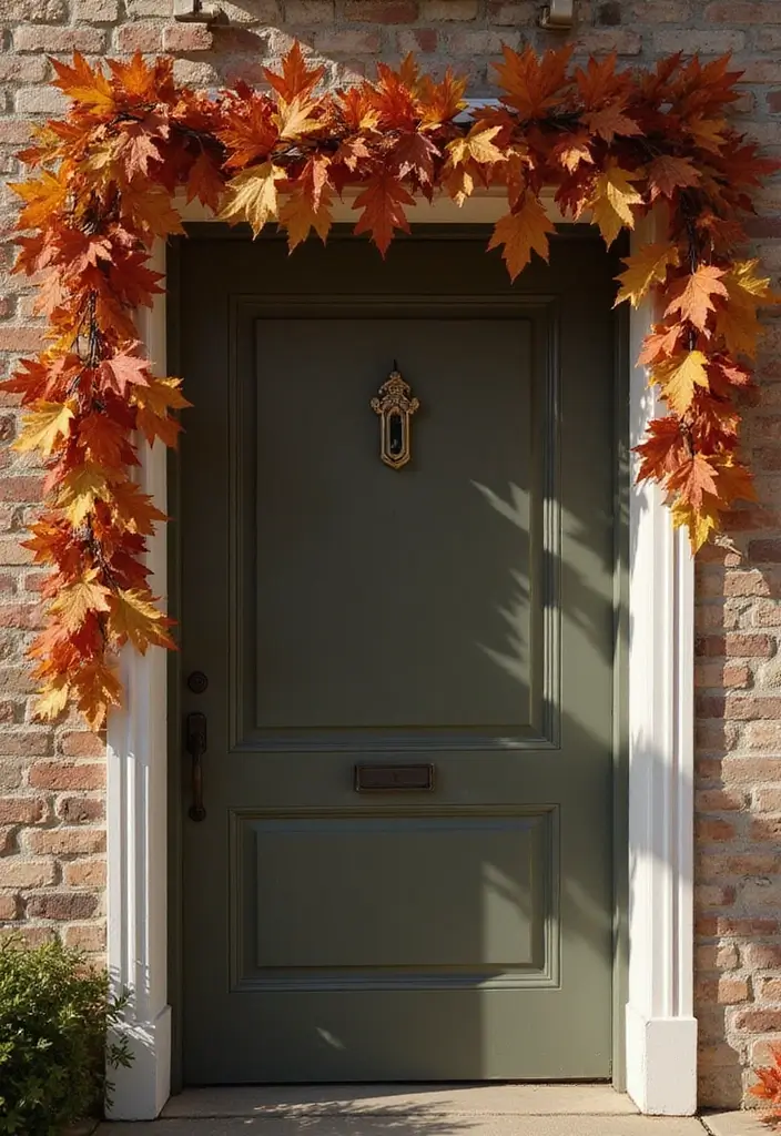 12 Fall Decor Leaves Ideas for a Natural Touch - 3. Leaf Garland for Doorways