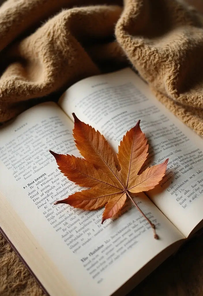 12 Fall Decor Leaves Ideas for a Natural Touch - 6. Natural Leaf Bookmarks