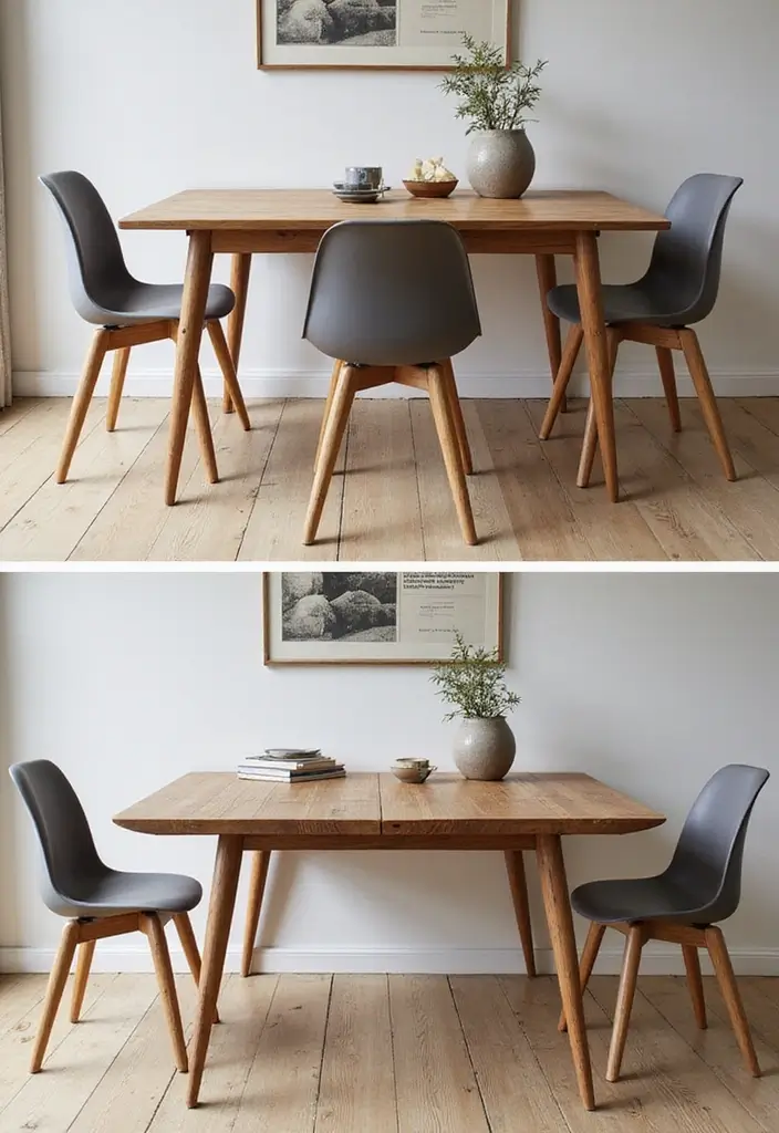 12 Genius Small Apartment Dining Table Solutions for Tiny Spaces - 1. Foldable Dining Tables