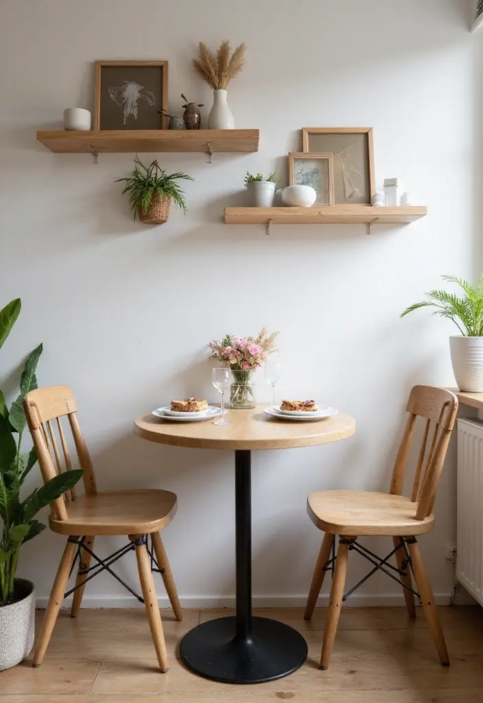 12 Genius Small Apartment Dining Table Solutions for Tiny Spaces - 4. Bistro-Style Tables