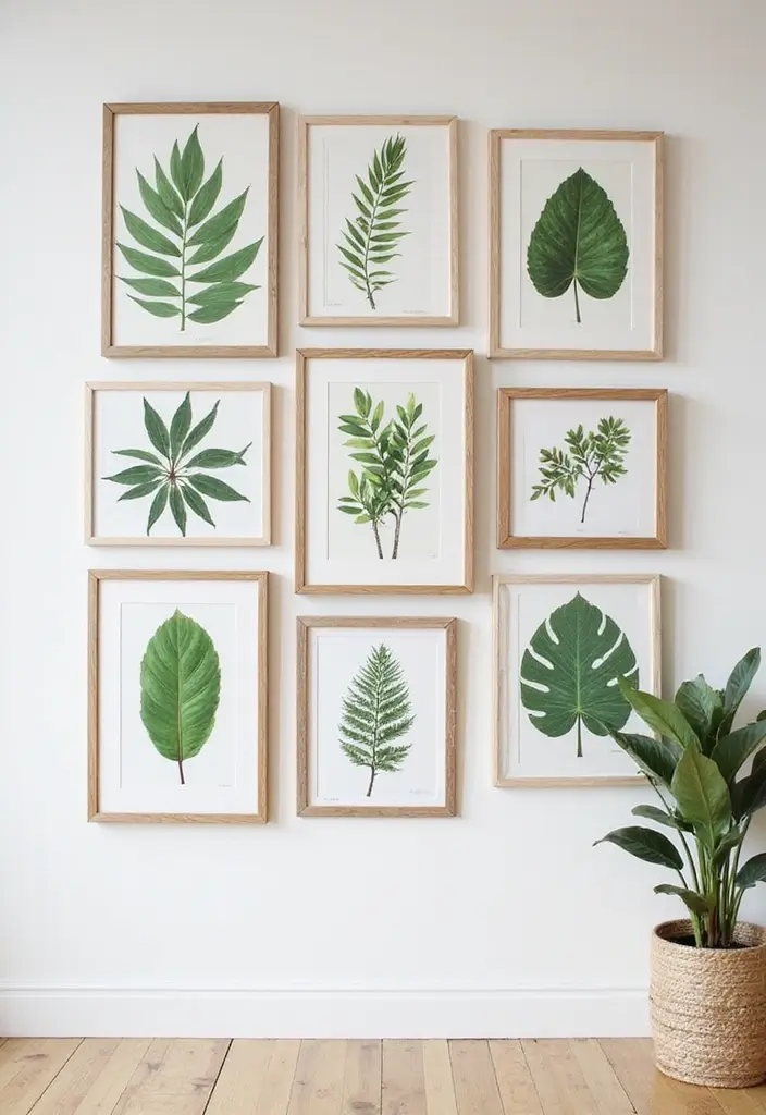 12 Green Wall Art Pieces for a Fresh Look - 1. Lush Botanical Prints