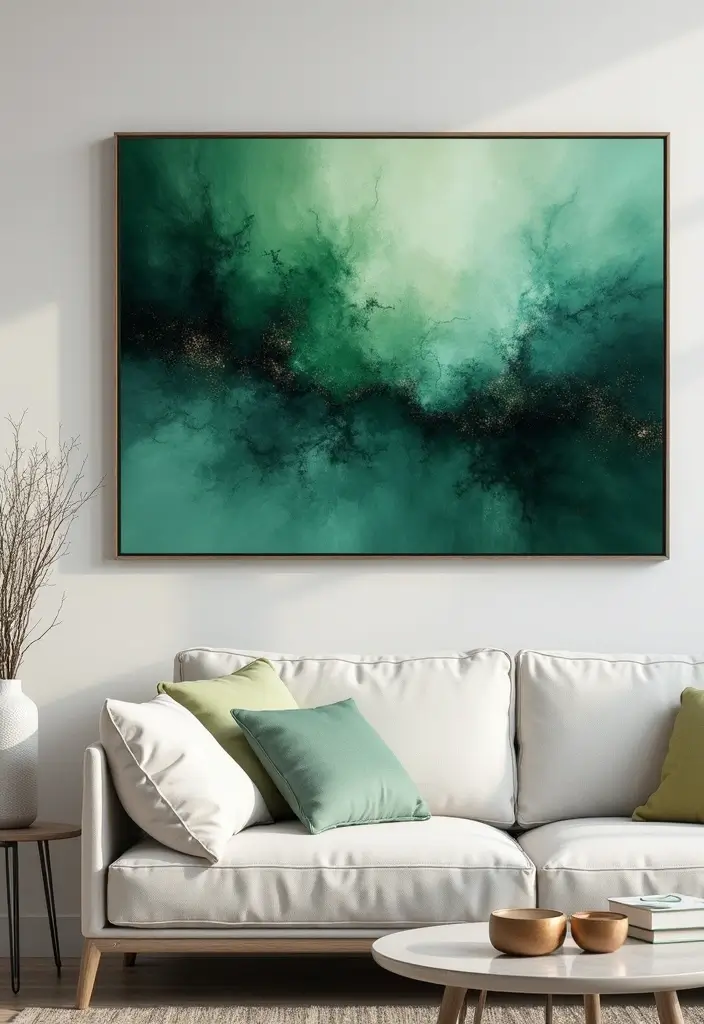 12 Green Wall Art Pieces for a Fresh Look - 5. Abstract Green Art