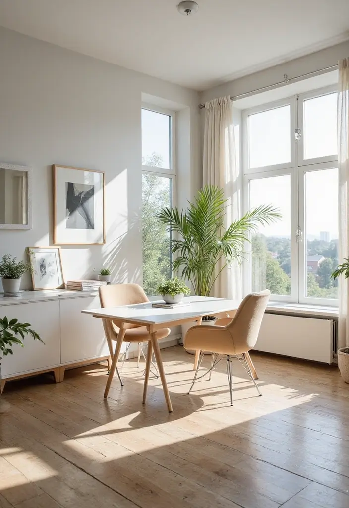 12 Home Office Interior Design Inspirations for a Minimalist Workspace - 11. Maximum Light Design