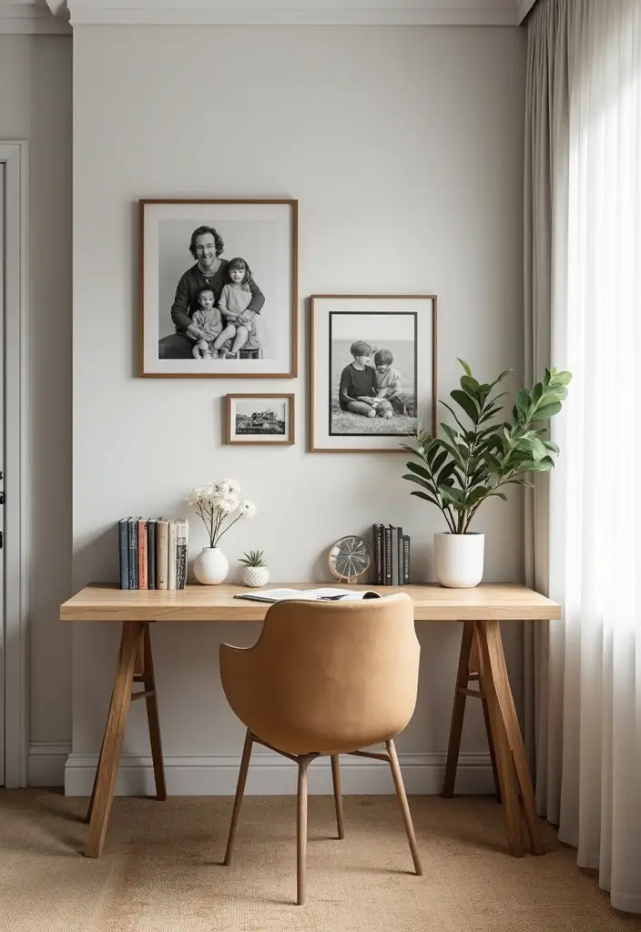 12 Home Office Interior Design Inspirations for a Minimalist Workspace - 12. Personalized Touches