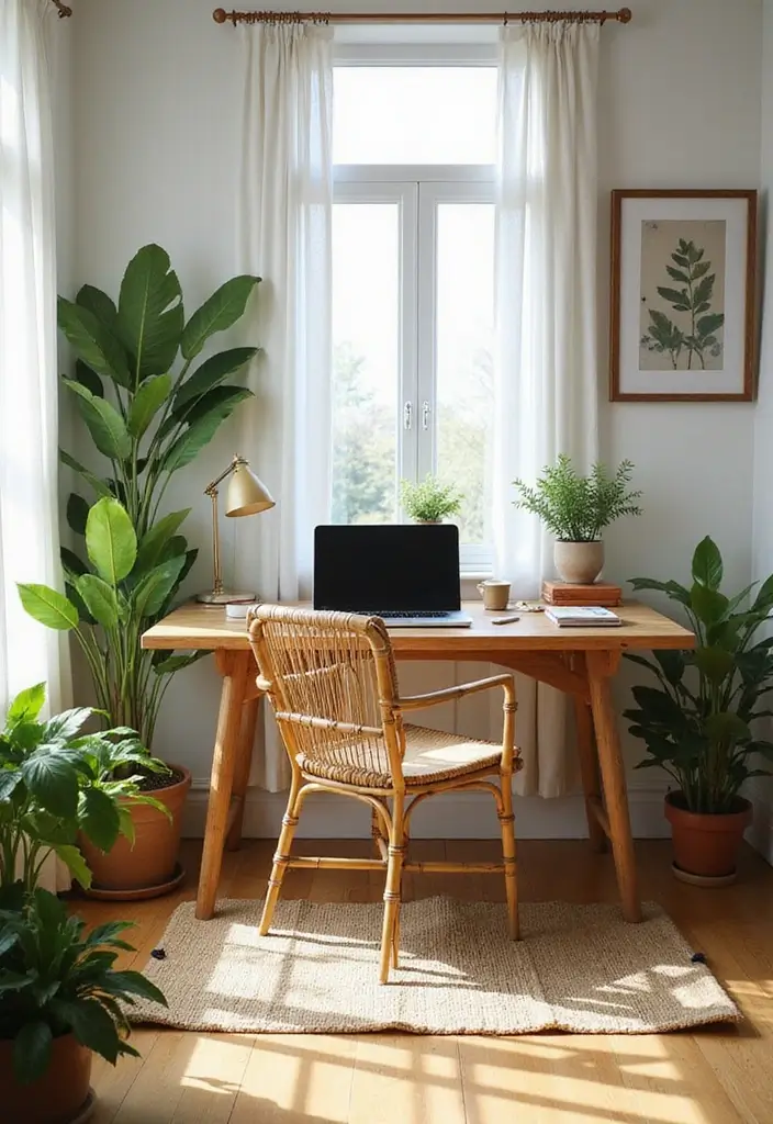 12 Home Office Interior Design Inspirations for a Minimalist Workspace - 3. Zen Inspiration