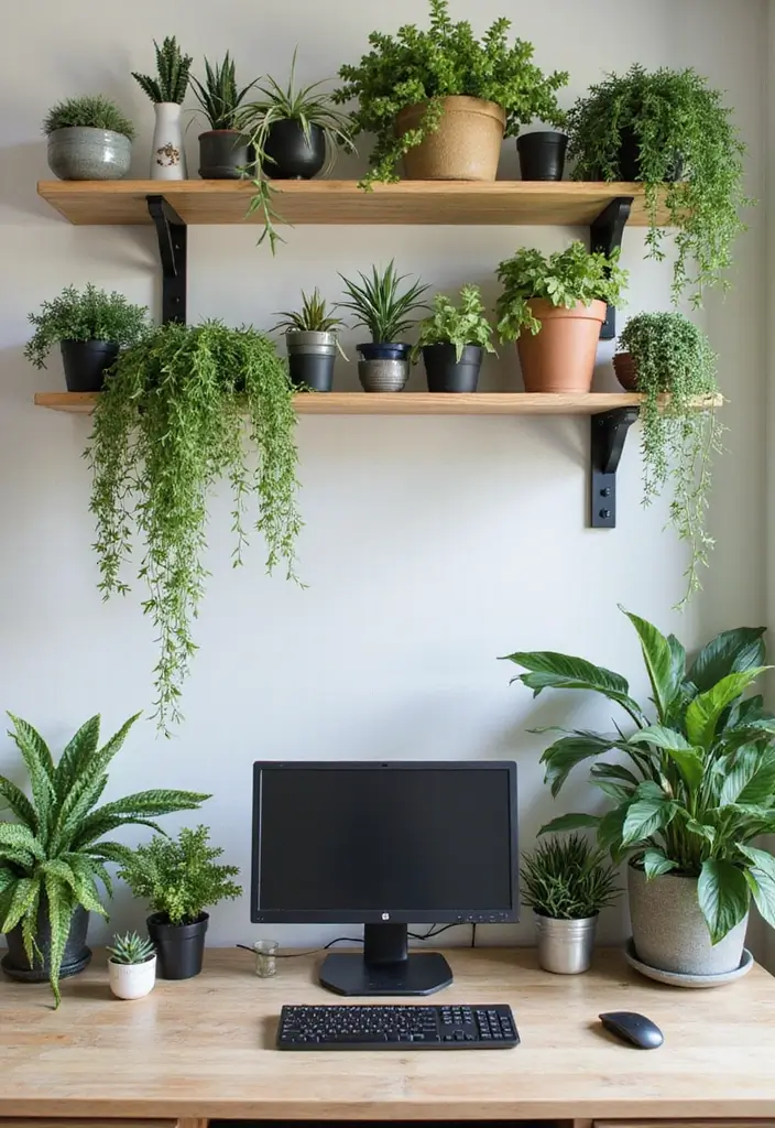 12 Home Office Setup Tips for Productivity - 4. Incorporate Greenery for Natural Vibes