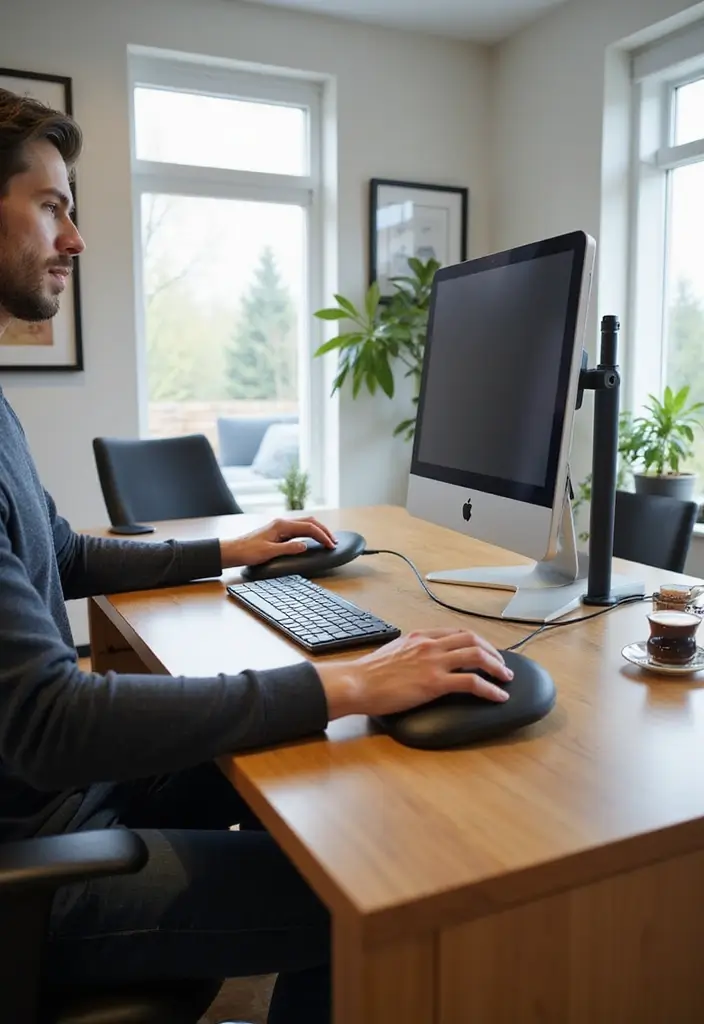 12 Home Office Setup Tips for Productivity - 9. Ergonomic Accessories Matter