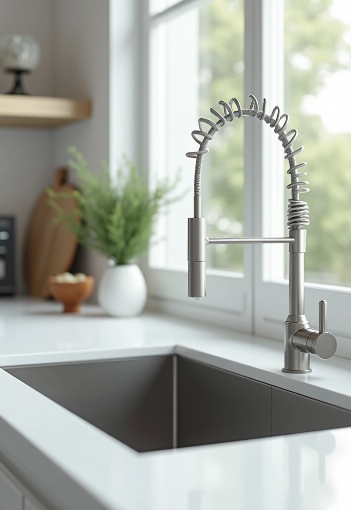 12 Kitchen Faucet Designs That Make a Statement - 1. Sleek Minimalism: The Modern Kitchen Faucet