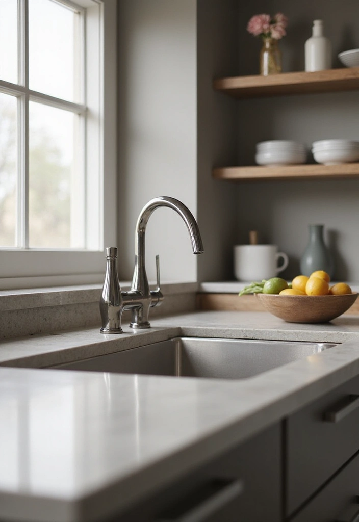 12 Kitchen Faucet Designs That Make a Statement - 7. Elegant Curves: The Swivel Spout Faucet