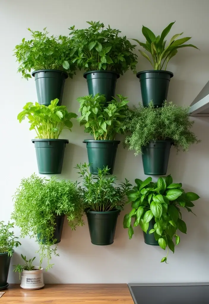 12 Kitchen Garden Ideas for Fresh Herbs at Home - 1. Vertical Herb Garden
