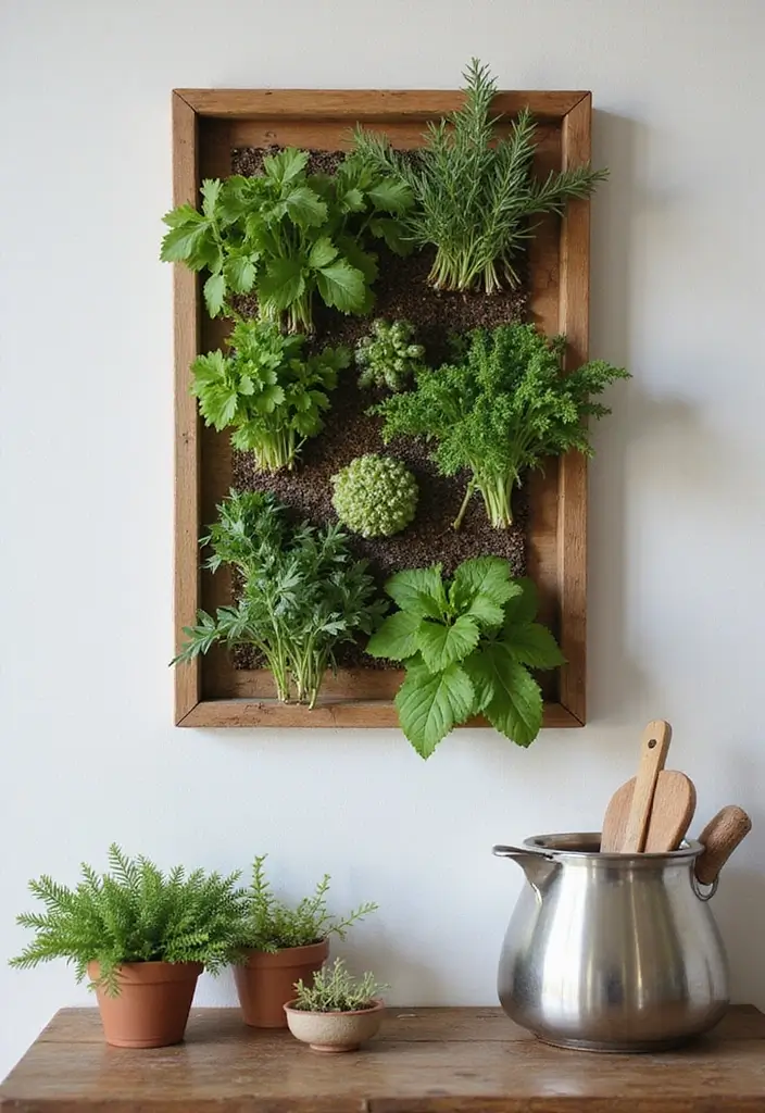 12 Kitchen Garden Ideas for Fresh Herbs at Home - 7. Herb Wall Art