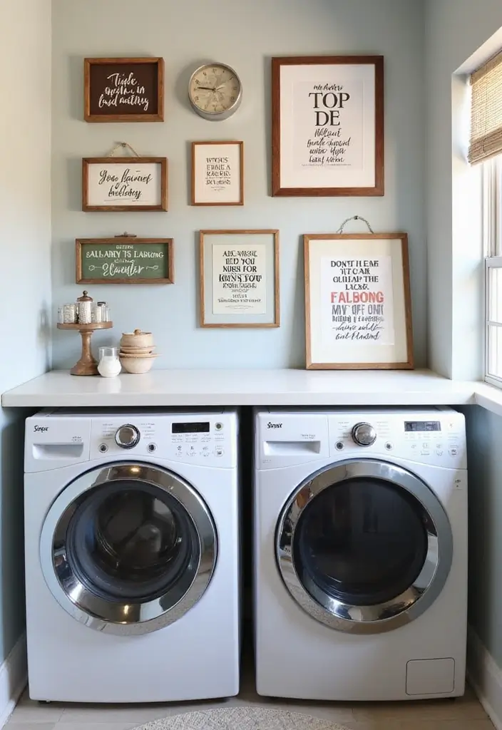 12 Laundry Room Decor Ideas for a Fresh Look - 11. Inspirational Quotes and Signs