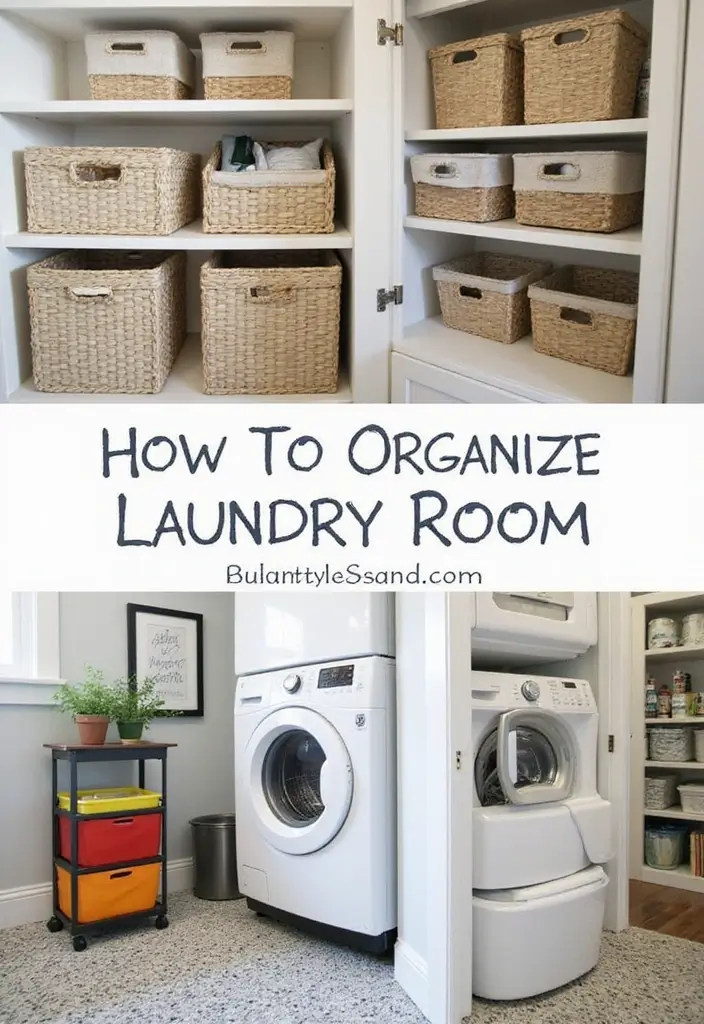 12 Laundry Room Decor Ideas for a Fresh Look - 2. Functional Storage Solutions