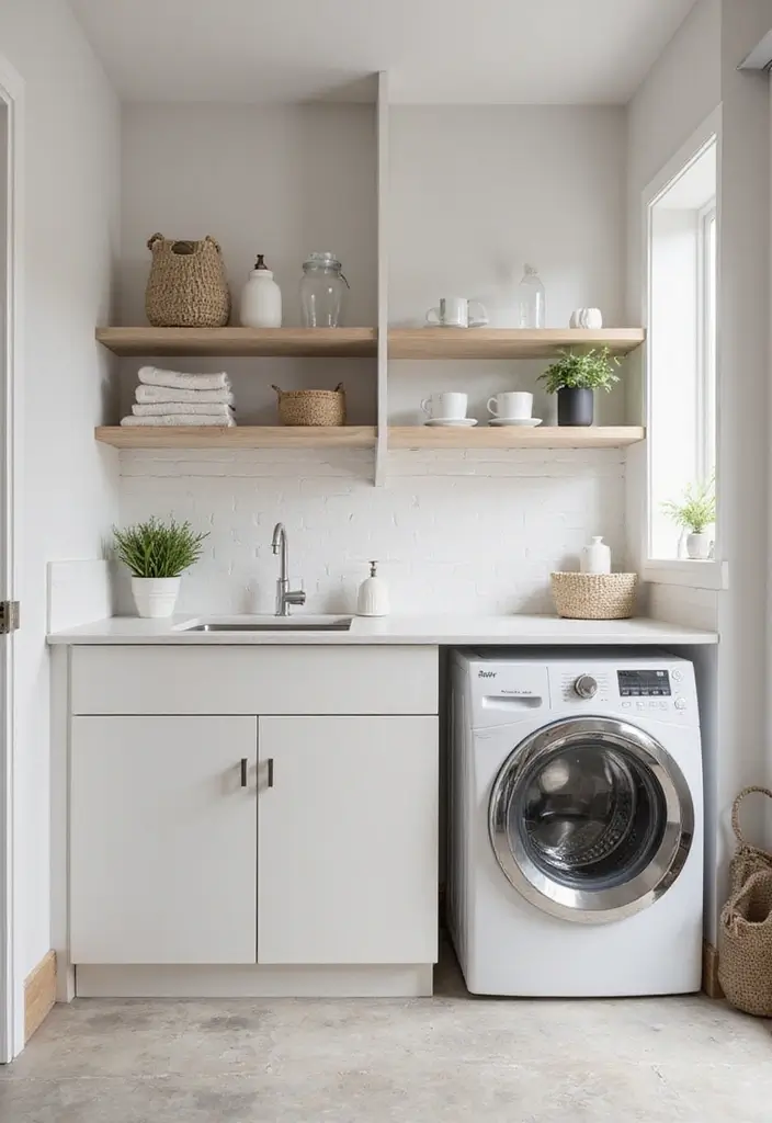 12 Laundry Room Decor Ideas for a Fresh Look - 6. Go for a Minimalist Approach