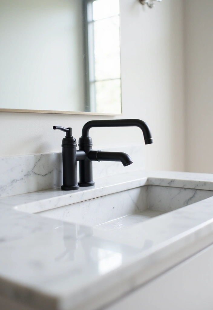 12 Modern Bathroom Faucets for a Fresh Touch - 1. Sleek Matte Black Finish
