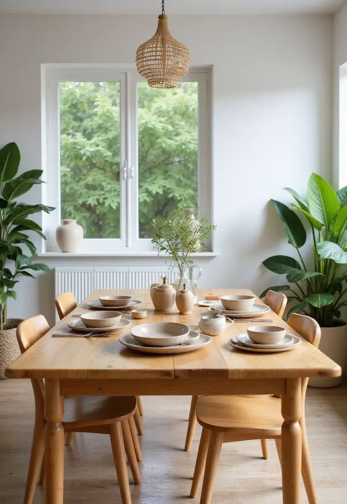 12 Must-See Dining Room Table Designs - 3. Eco-Friendly Bamboo Table