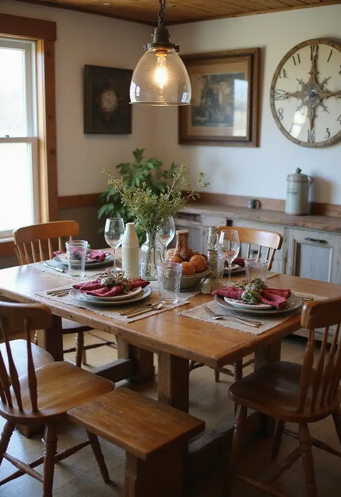 12 Must-See Dining Room Table Designs - 7. Rustic Farmhouse Style