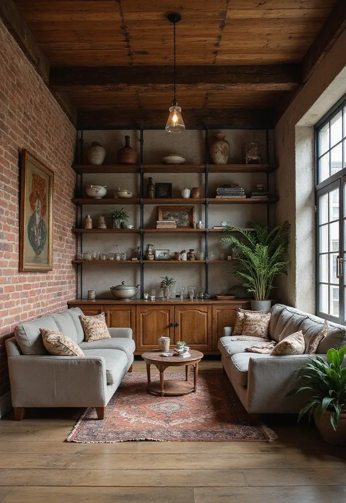 12 Small Apartment Interior Styles for Urban Dwellers - 11. Rustic Industrial