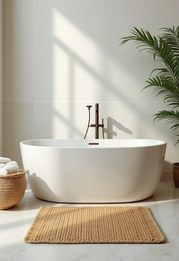 12 Soft & Absorbent Bathroom Mat Picks for Eco-Friendly Decor - 3. Bamboo Fiber Bath Mats