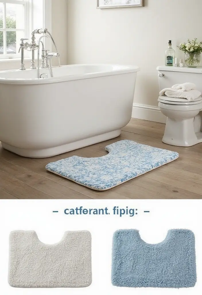 12 Soft & Absorbent Bathroom Mat Picks for Eco-Friendly Decor - 8. Reversible Bath Mats