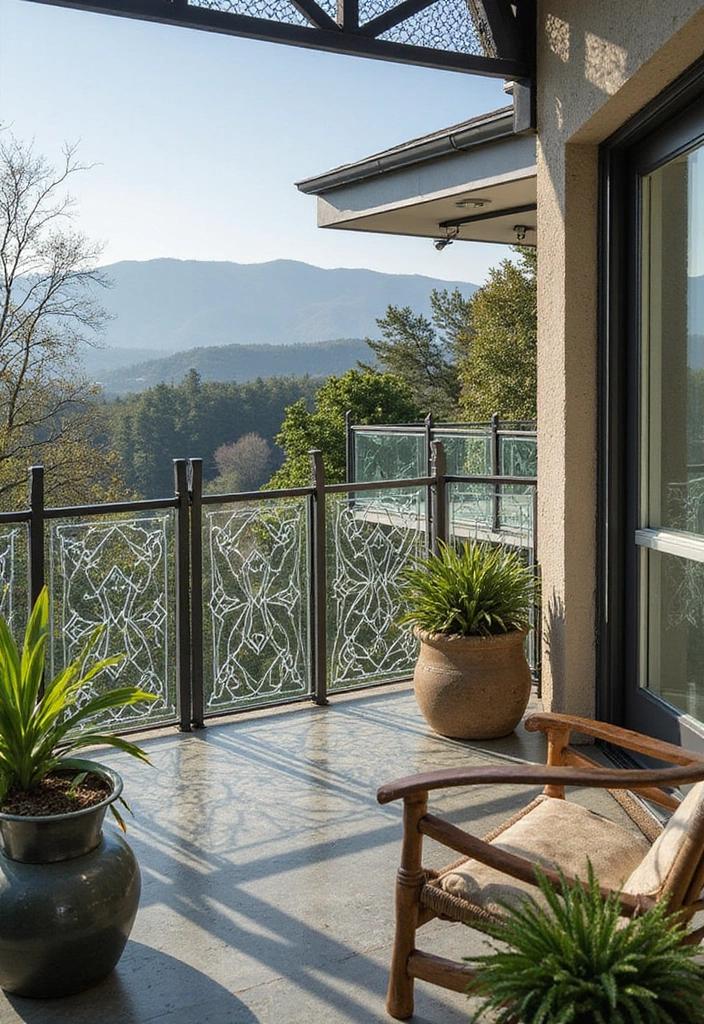12 Stunning Balcony Glass Railing Designs - 11. Custom Designs