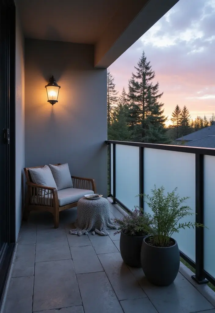 12 Stunning Balcony Glass Railing Designs - 7. Frosted Glass Privacy