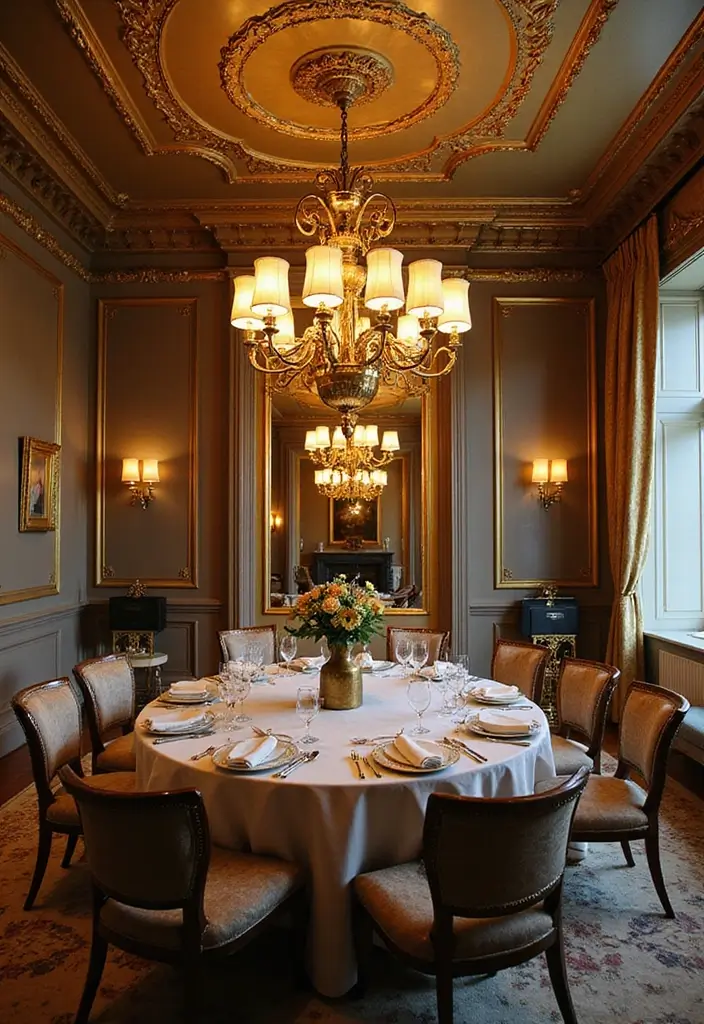 12 Stunning Dining Room Chandeliers for Ambience - 10. Luxe Finishings