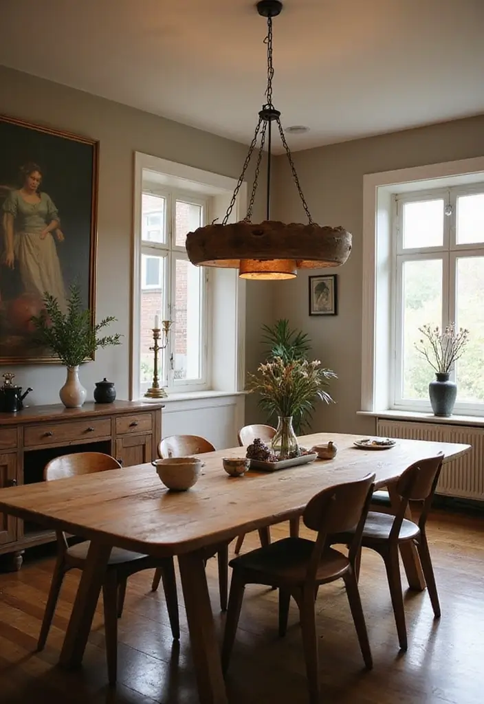 12 Stunning Dining Room Chandeliers for Ambience - 2. Rustic Charm