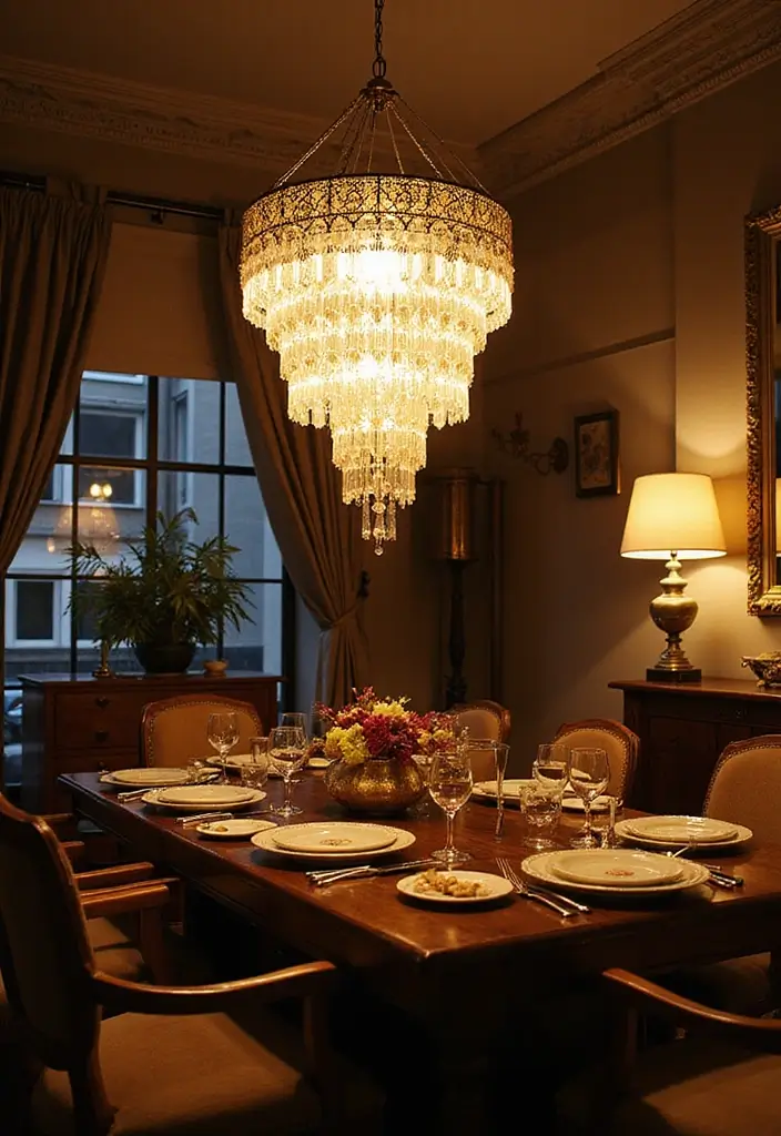 12 Stunning Dining Room Chandeliers for Ambience - 4. Art Deco Glam
