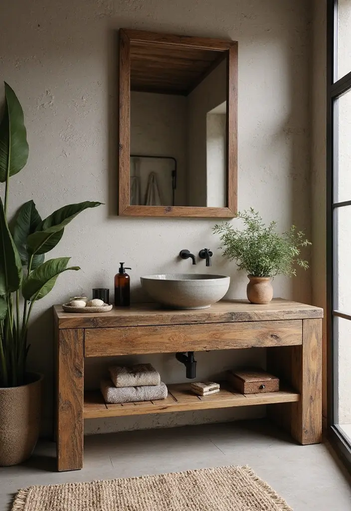 12 Stylish Bathroom Sink Ideas for Every Space - 1. Reclaimed Wood Vanity Sink