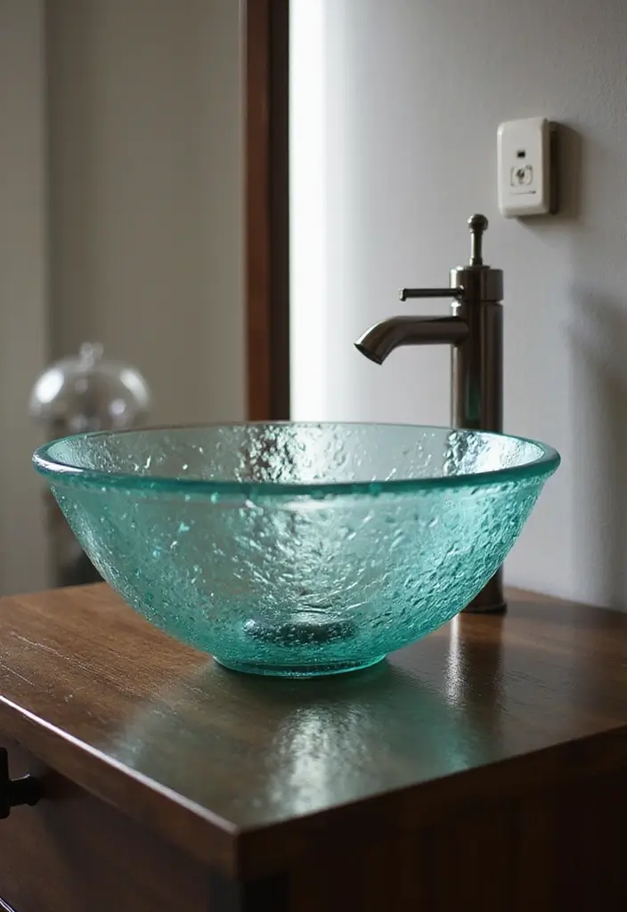 12 Stylish Bathroom Sink Ideas for Every Space - 8. Eco-Friendly Glass Sinks